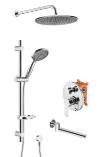 Душевой комплект Swedbe Platta 5542G1 хром/серый